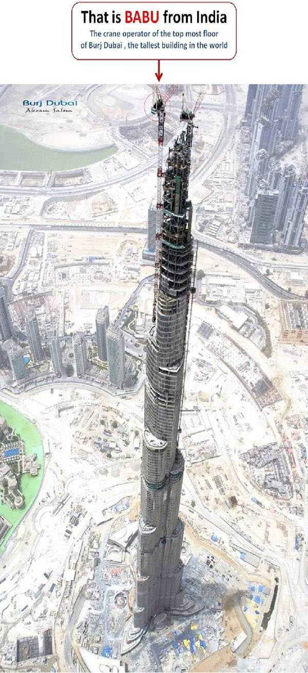 Babu Sassi — Crane Operator of Burj Khalifa [Burj Dubai, برج خليفة‎, Khalifa Tower]